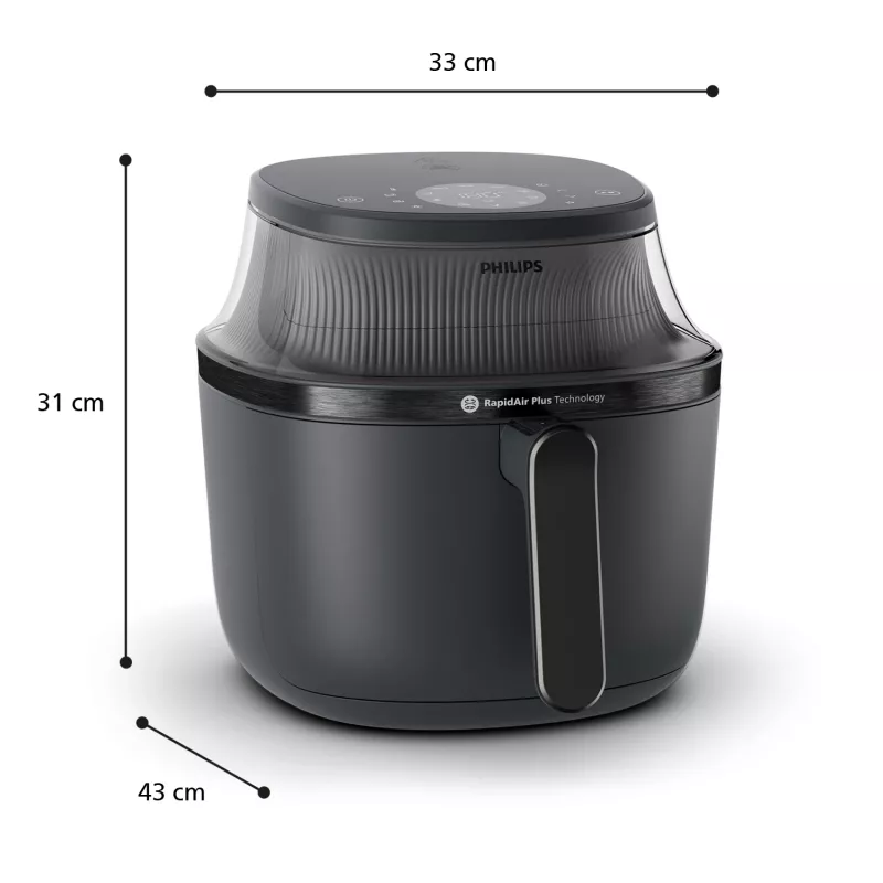 Φριτέζα αέρα Philips 3000 Series NA330/00 — 6,2 l, 1700 W, Touch-LED, μαύρη