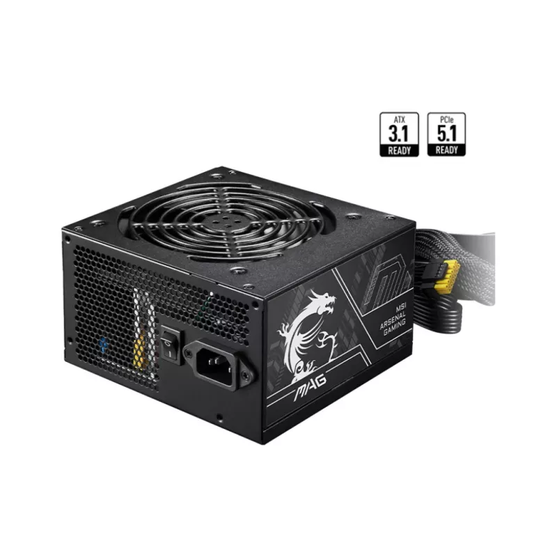 Τροφοδοτικό MSI MAG A650BN PCIE5 II 650W 20+4 pin ATX 80 PLUS Bronze Μαύρο
