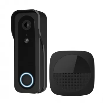 Βιντεοθυροτηλέφωνο TRUST DOORCAM-3000 μαύρο, 3 MP, Wi‑Fi 2,4 GHz, MicroSD έως 256 GB, μπαταρία/USB (8–24 V)