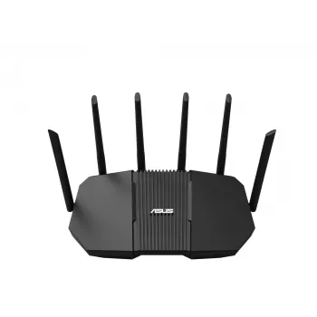 Επιτραπέζιο router ASUS RT-BE90U BE9400 AiMesh — Tri-Band Wi‑Fi 7 (2,4/5/6 GHz), 9400 Mbit/s, 2,5 Gigabit Ethernet, 4× RJ‑45 LAN, USB, μαύρο