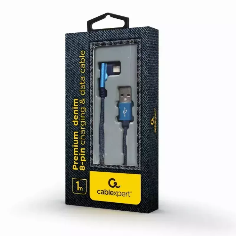 Καλώδιο δεδομένων USB 2.0 Gembird CC-USB2J-AMLML-1M-BL — USB A σε Micro-USB B/Lightning, 1 m, μπλε/μαύρο