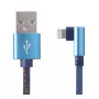 Καλώδιο δεδομένων USB 2.0 Gembird CC-USB2J-AMLML-1M-BL — USB A σε Micro-USB B/Lightning, 1 m, μπλε/μαύρο