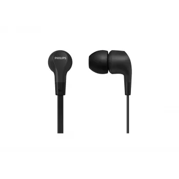 Ενσύρματο ακουστικό In-Ear Philips TAE1105BK/00 — μαύρο, ενδοωτιαίο, καλώδιο 1,2 m, 14,7 g