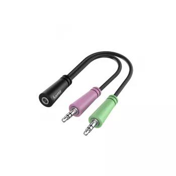 Hama 00200351 Καλώδιο ήχου 0,15 m 3,5 mm TRS 2 x 3,5 mm μαύρο