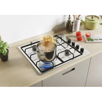 Candy Smart CHW6LBX/4U ανοξείδωτο χάλυβα εντοιχιζόμενη 60 cm αέριο 4 ζώνες
