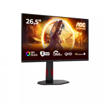 AOC G4 Q27G4SDR Οθόνη υπολογιστή 67,3 cm (26,5 ίντσες) 2560 x 1440 Pixel Quad HD QD-OLED Μαύρο, Κόκκινο