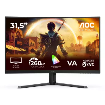 Οθόνη υπολογιστή AOC G4 C32G42ZE 80 cm (31,5 ίντσες) 1920 x 1080 pixel Full HD LED μαύρο, κόκκινο