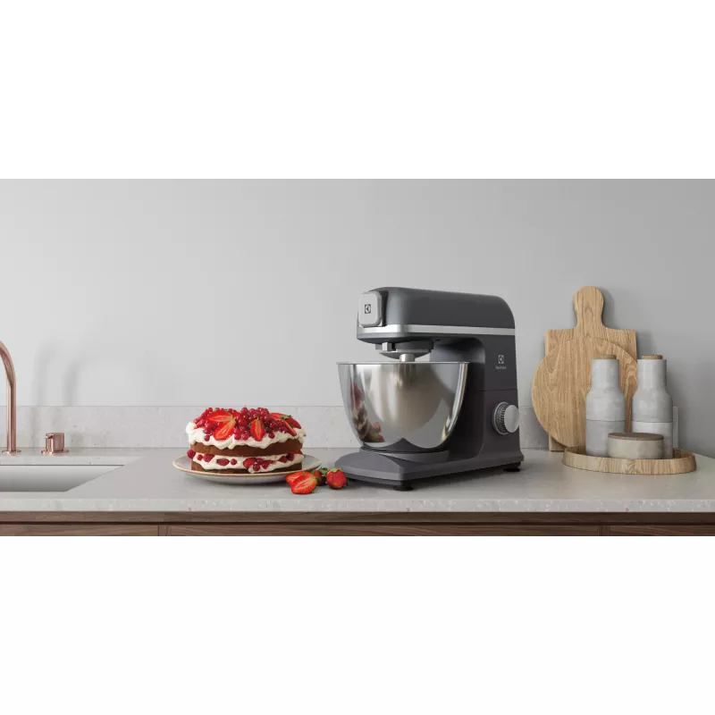Electrolux E5KM1-6GBP Μίξερ κουζίνας 1200 W 5 L μαύρο, γκρι
