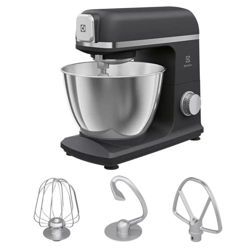 Electrolux E5KM1-6GBP Μίξερ κουζίνας 1200 W 5 L μαύρο, γκρι