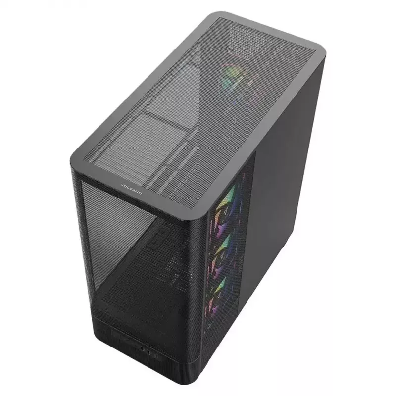 Κουτί PC MODECOM VOLCANO AQ400 ARGB MIDI Μαύρο — MODECOM MC-A-AQ400-4FA-B