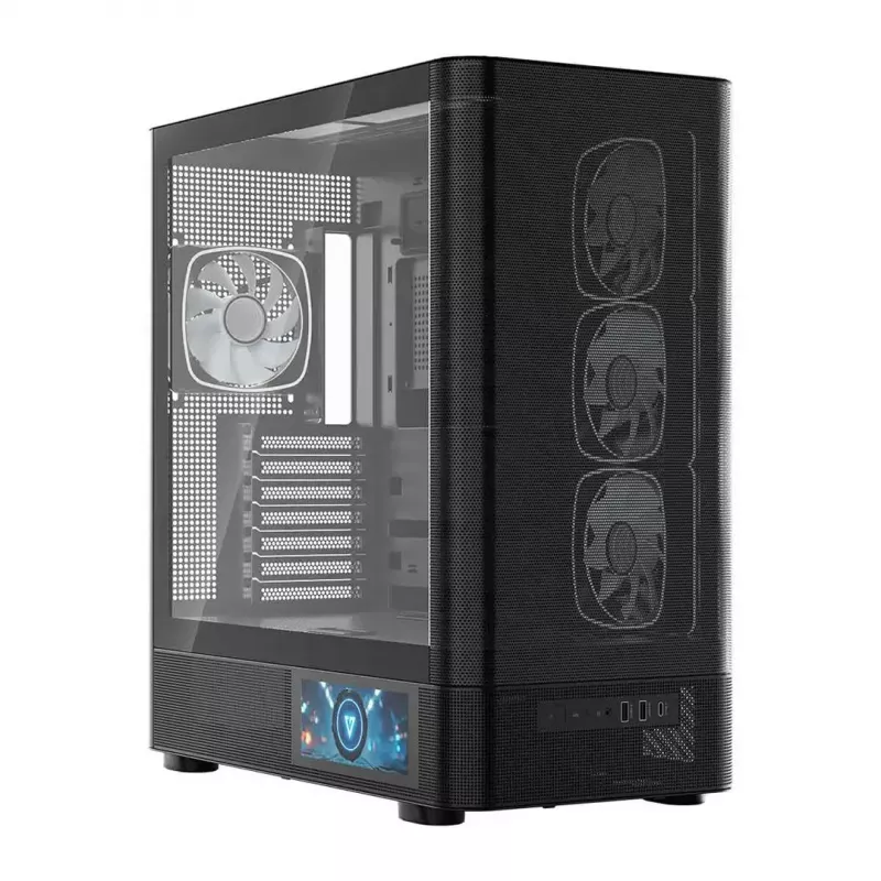 Κουτί PC MODECOM VOLCANO AQ400 ARGB MIDI Μαύρο — MODECOM MC-A-AQ400-4FA-B