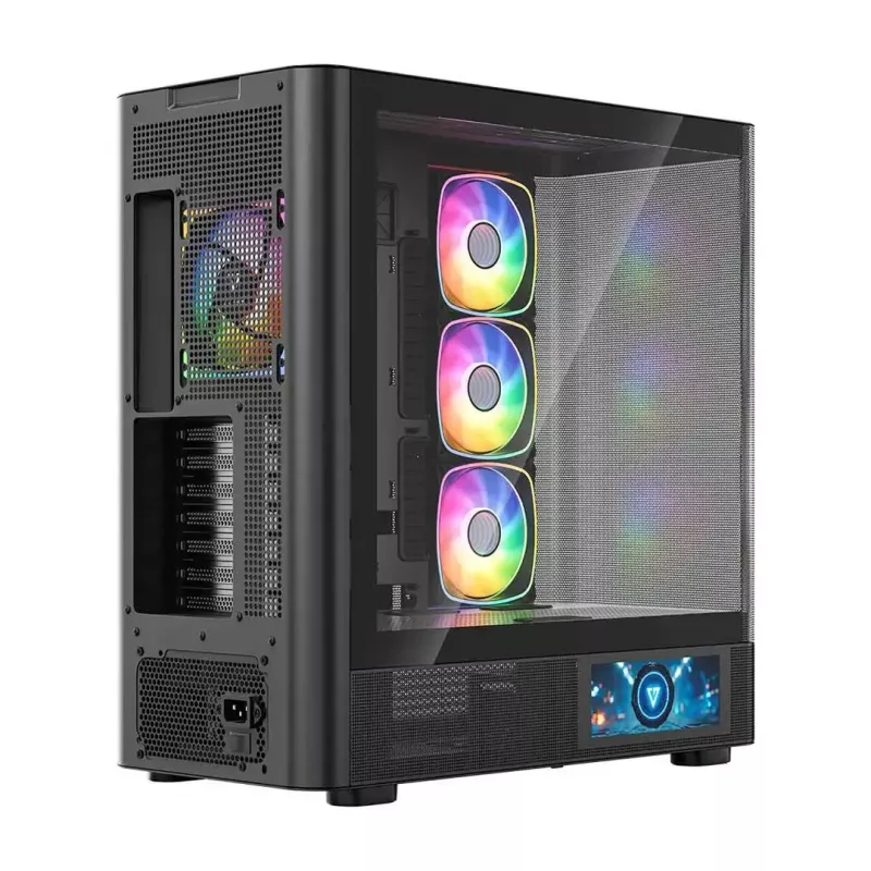 Κουτί PC MODECOM VOLCANO AQ400 ARGB MIDI Μαύρο — MODECOM MC-A-AQ400-4FA-B