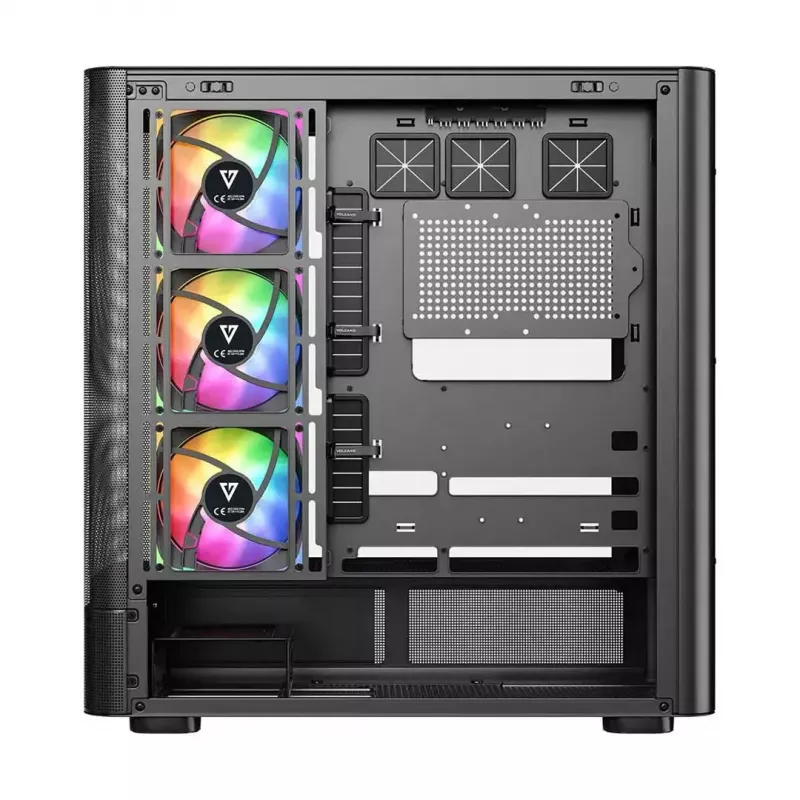 Κουτί PC MODECOM VOLCANO AQ400 ARGB MIDI Μαύρο — MODECOM MC-A-AQ400-4FA-B