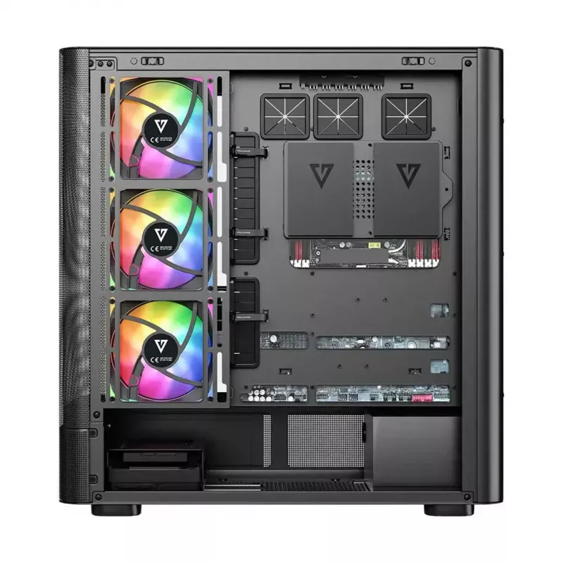 Κουτί PC MODECOM VOLCANO AQ400 ARGB MIDI Μαύρο — MODECOM MC-A-AQ400-4FA-B