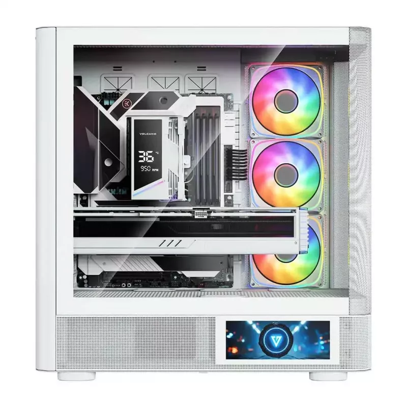 MODECOM VOLCANO AQ400 ARGB MIDI Tower Κουτί υπολογιστή, λευκό