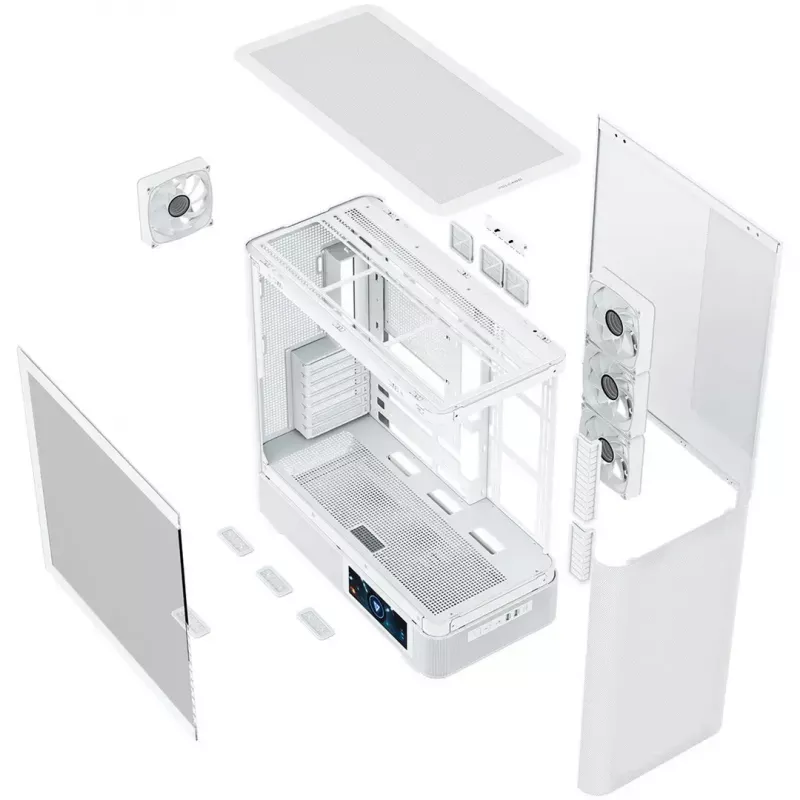 MODECOM VOLCANO AQ400 ARGB MIDI Tower Κουτί υπολογιστή, λευκό