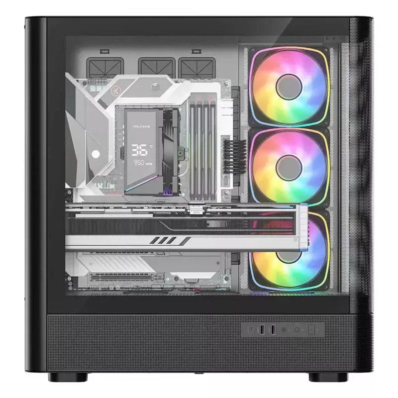 Κουτί υπολογιστή MODECOM VOLCANO AQ500 ARGB MIDI μαύρο