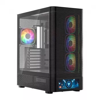 Κουτί υπολογιστή MODECOM VOLCANO AQ500 ARGB MIDI μαύρο