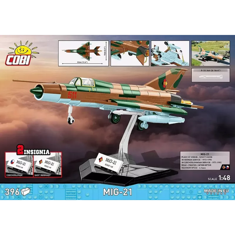 Κιτ μοντελισμού Cobi MiG-21 396 τεμ. — σετ κατασκευής Cobi Blocks