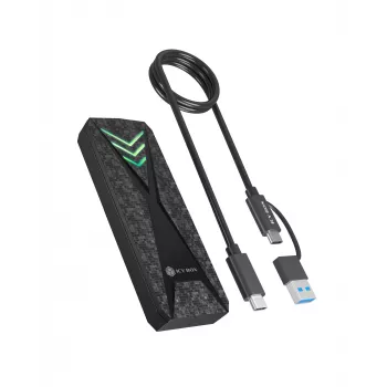 Θήκη SSD ICY BOX M.2 NVMe με USB 3.2 Gen 2 Type-C και φωτισμό RGB