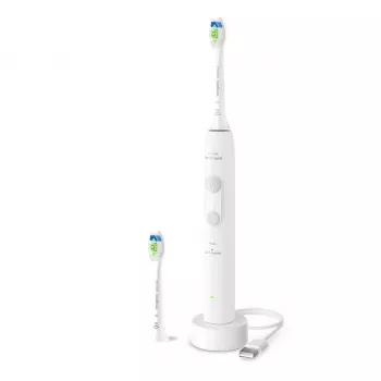 Επαναφορτιζόμενη ηχητική οδοντόβουρτσα Philips 4100 series HX4042/41 — ενσωματωμένη μπαταρία Li‑Ion, 2 κεφαλές βούρτσας, λειτουργίες Καθημερινός καθαρισμός & Φροντίδα ούλων