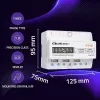 Τριφασικός μετρητής ενέργειας ράγας QOLTEC 50978 — 400 V, 100 A