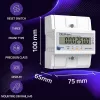 Τριφασικός μετρητής QOLTEC 50980 — 400 V, 100 A με επαναφορά