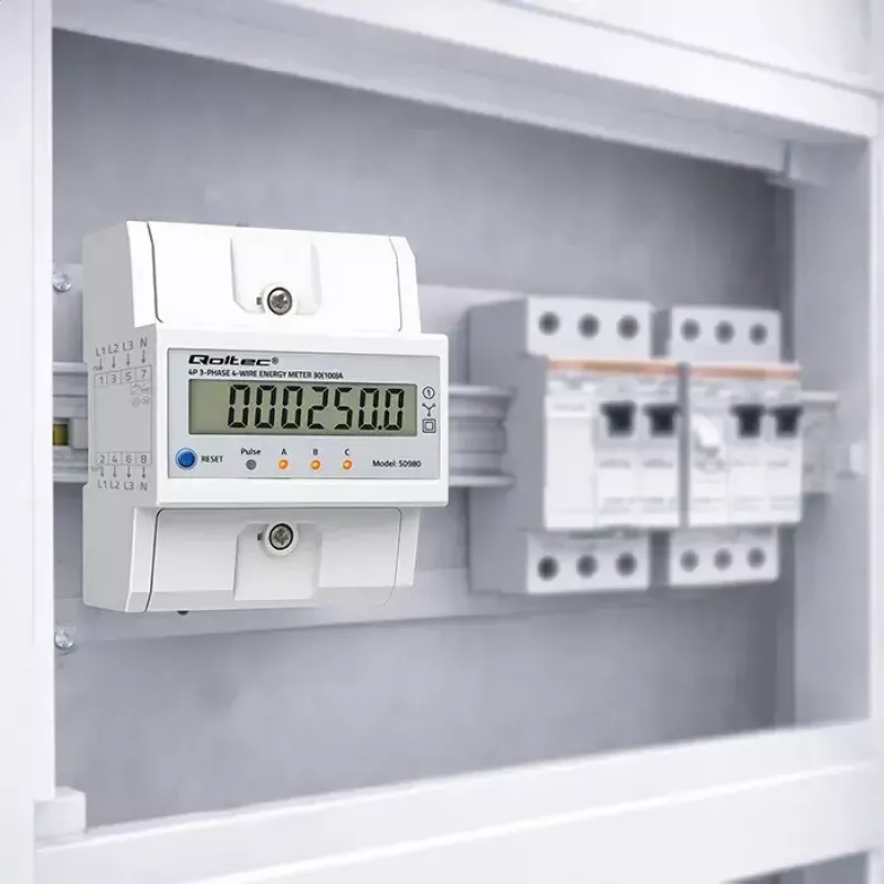 Τριφασικός μετρητής QOLTEC 50980 — 400 V, 100 A με επαναφορά