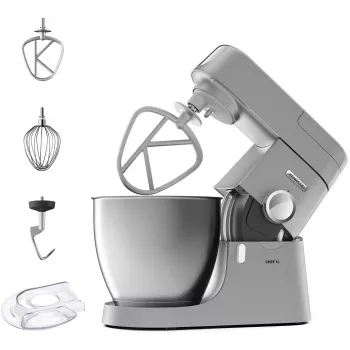 Μπλέντερ βάσης Kenwood Chef XL KVL4110S – 1200 W, μπολ ανοξείδωτου χάλυβα 6,7 L, πλανητικός αναδευτήρας, μπλέντερ, ασημί