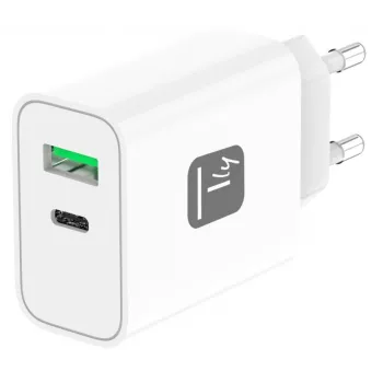 Techly IPW-USB-30WACG φορητός φορτιστής Universal Λευκό AC Ταχεία φόρτιση Εσωτερικού χώρου