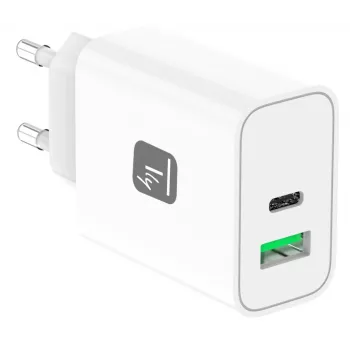Techly IPW-USB-30WACG φορητός φορτιστής Universal Λευκό AC Ταχεία φόρτιση Εσωτερικού χώρου