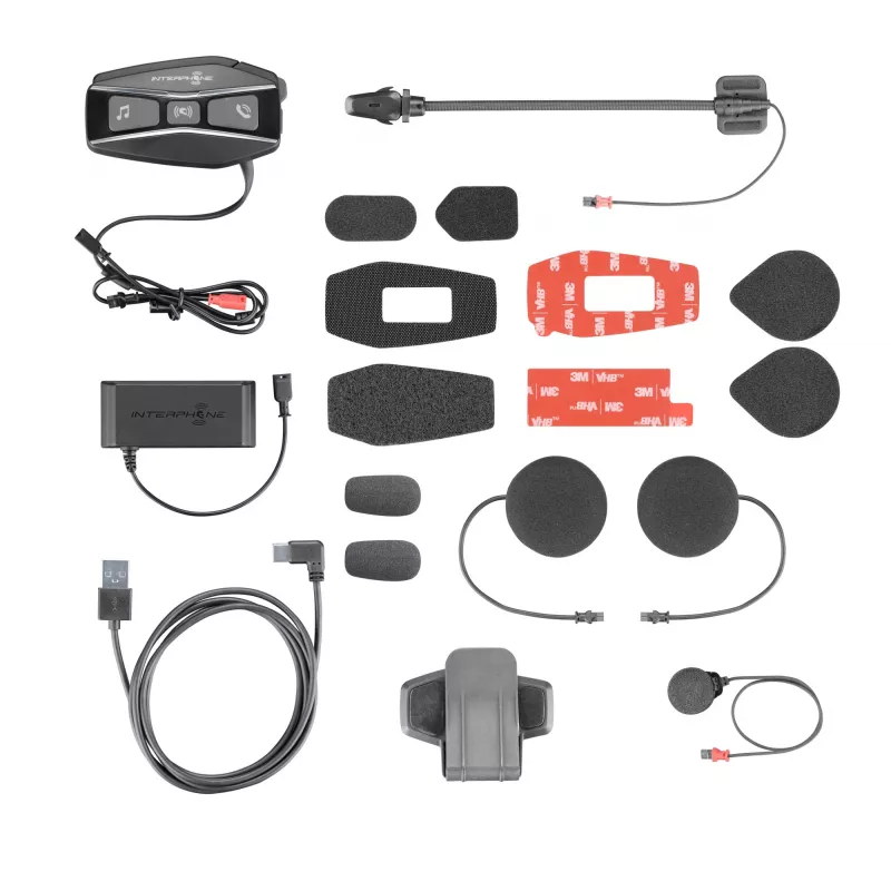 Interphone U-COM 16, 1600 m, A2DP, AVRCP, Μαύρο, Αδιάβροχο, IP67, 8 h