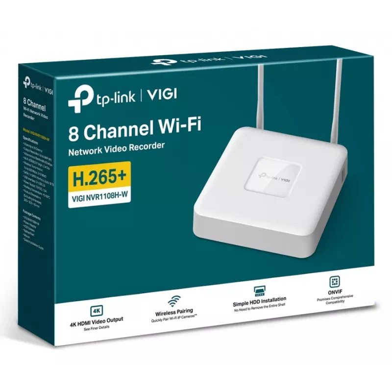 TP-Link VIGI NVR1108H-W δικτυακός βίντεο καταγραφέας 8 καναλιών 4K