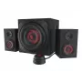 Σετ ηχείων GENESIS Helium 610BT 2.1, 60 W RMS, Bluetooth, ενσύρματο, κόκκινο/μαύρο, συμπαγές subwoofer