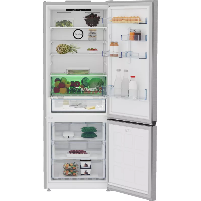 Beko B3RCNE564HXB Ψυγείο-καταψύκτης Ελεύθερο 490 L Ασημί