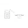 Πλάκα οροφής Multibrackets M Pro Series μαύρο πλαστικό χάλυβας 165 mm