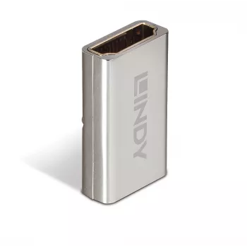Lindy HDMI 2.1 υποδοχή σε υποδοχή ζεύκτης, HDMI 2.1, HDMI 2.1, ασημί