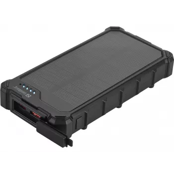 Sandberg Solar Powerbank CampLED 10000, 10000 mAh, Programmable Power Supply (PPS), 3,7 V, 15 W, Μαύρο
