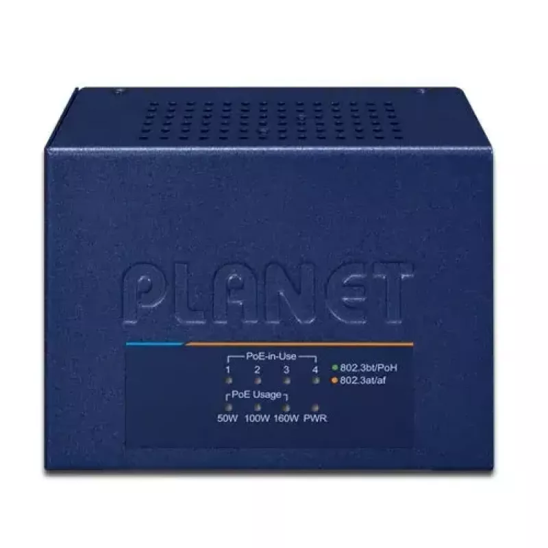 PLANET UPOE-400 4-θυρο multi-gigabit 802.3bt PoE injector hub