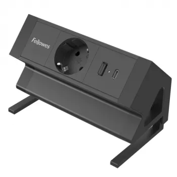 Fellowes 100137172 Καλώδιο επέκτασης τροφοδοσίας 2 m 1 έξοδος AC Εσωτερικού χώρου Μαύρο
