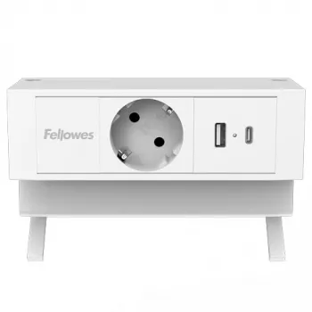 Fellowes 100137173 Καλώδιο επέκτασης τροφοδοσίας 2 m 1 υποδοχή AC Εσωτερικού χώρου Λευκό