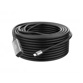 USB-C σε USB-C ενεργό καλώδιο επέκτασης EQUIP 5 m, USB 3.2 Gen 1 (5 Gbit/s), επινικελωμένες επαφές, μαύρο