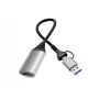 Αντάπτορας USB σε HDMI EQUIP 133498 (βύσματα USB-C και USB-A σε HDMI, 1080p, θήκη αλουμινίου, γκρι)