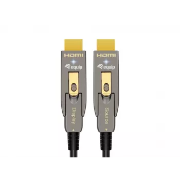 EQUIP HDMI 2.0 Ενεργό Οπτικό Καλώδιο 10m, Αποσπώμενα Type-A/Type-D, 4K/60Hz, 18 Gbit/s, επιχρυσωμένες επαφές