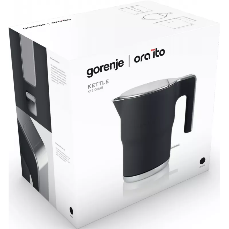 Gorenje K15ORAB Βραστήρας, 1,5 l, 2400 W, Μαύρο