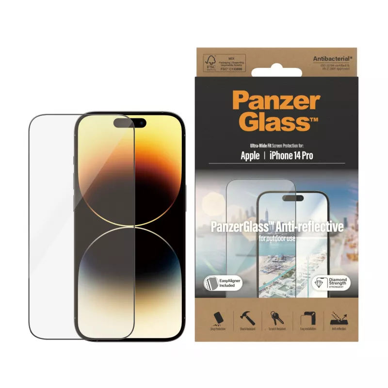 PanzerGlass® Anti-Reflective προστασία οθόνης iPhone 14 Pro | Ultra-Wide Fit με EasyAligner