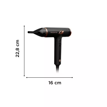 Στεγνωτήρας μαλλιών ROWENTA HY8310, 1700 W, ιονικός, 3 βαθμίδες θέρμανσης, 3 ταχύτητες, βαθμίδα κρύου αέρα — Μαύρο