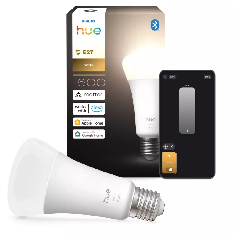 Έξυπνος λαμπτήρας Philips Hue White A60 E27 1600 Lumen Bluetooth Zigbee