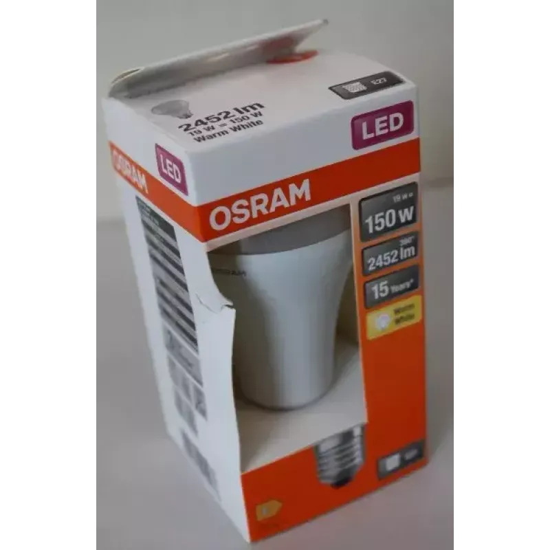 LEDvance Parathom Classic LED E27 19W 827 (Θερμό λευκό) μη ρυθμιζόμενο — κατεστραμμένη συσκευασία