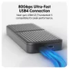 Θήκη SSD Hyper HD2500GL για M.2 PCIe SSD (USB4 Gen4, USB‑C) Μαύρο